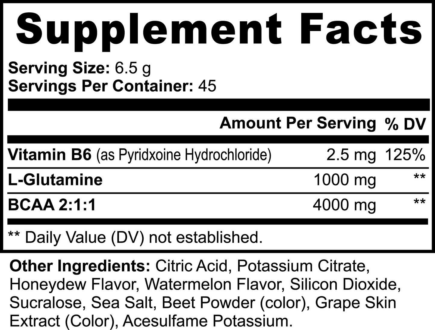 BCAA Recovery Powder (Honeydew/Watermelon)