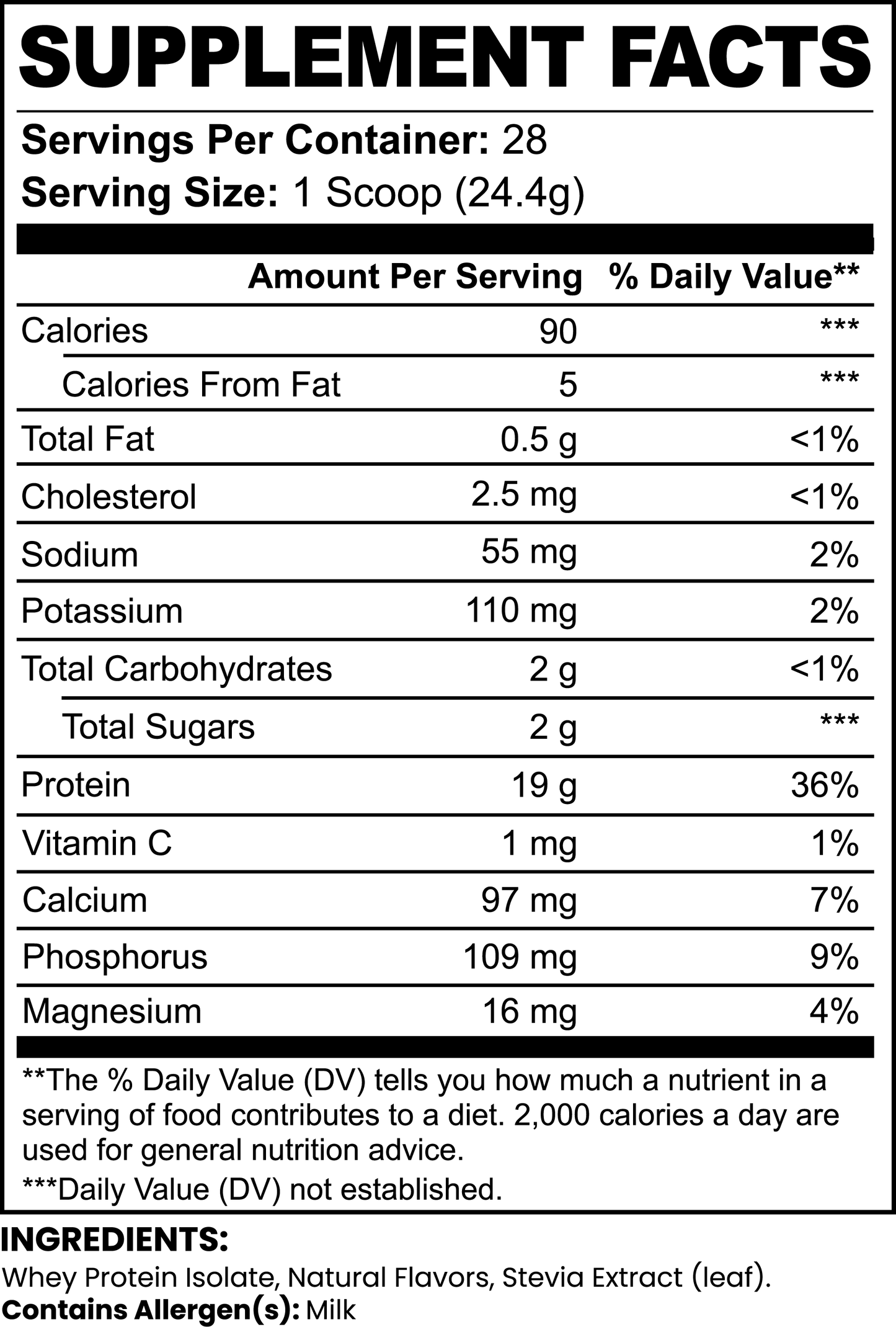 Whey Protein Isolate (Vanilla)